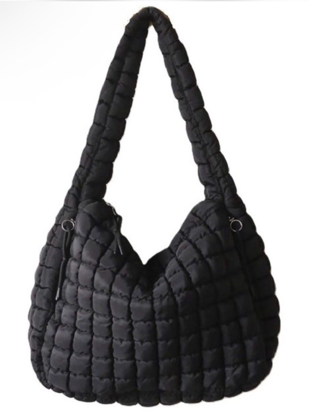NWT Quilted Puff Hobo Bag - Black